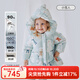 OAK FAMILY兒童白鵝絨羽絨服連帽加厚冬款男女寶寶保暖三防外套 小雪人 90 cm