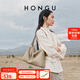 紅谷包包女包2025新款女士單肩包大容量通勤牛皮hobo包生日禮物 大象灰