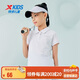 特步（XTEP）兒童童裝女童小中大童翻領(lǐng)短袖POLO衫  珍珠白  160 