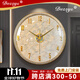 DEZZYS德國品牌輕奢貝殼掛鐘客廳藝術(shù)鐘表現代簡(jiǎn)約高級感掛墻靜音時(shí)鐘  【鉆石貝殼款】大號