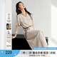 梵希蔓襯衫連衣裙女2025年夏季新款簡(jiǎn)約POLO領(lǐng)收腰顯瘦直筒裙裙 M9817 燕麥色 M