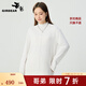 哥弟（GIRDEAR）女裝新款寬松簡(jiǎn)約半高領(lǐng)磨毛打底T恤衫女1301068 白 S (2碼)