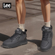 Lee男鞋新款魔術(shù)貼高幫板鞋時(shí)尚百搭舒適休閑鞋潮流厚底增高運動(dòng)鞋男 灰色L253UB595 41