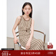 自巧小個(gè)子條紋收腰背心連衣裙女2024秋季新款無(wú)袖圓領(lǐng)A字中長(cháng)裙 米咖條紋 S (3碼)