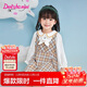 笛莎童裝女童連衣裙2025秋季小女孩學(xué)院風(fēng)公主裙洋氣裙子 蘭格子 110