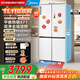美的（Midea）571純平全嵌十字對開(kāi)四開(kāi)門(mén)一級能效風(fēng)冷無(wú)霜底部散熱大容量家用電冰箱BCD-571WUSPZM(E)國家補貼