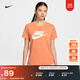 耐克女子純棉印花T恤輕便休閑柔軟FUTURA舒適NIKE DX7907 828柔和橙 XL