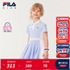 FILA斐樂兒童童裝針織裙2025年秋季新款女小童網(wǎng)球運動連衣裙 清涼紫-PU 130