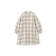 無(wú)印良品（MUJI）大童 法蘭絨 長(cháng)袖連衣裙 女童童裝裙子25年冬季純棉CB1PGA5A 米白色格紋 150 /68A