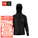 COMPRESSPORT越野徒步 雷暴 25/75 防雨透氣長(cháng)袖男女輕量連帽夾克 黑 L