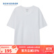 舒雅（Schiesser）男士基礎打底舒美棉V領(lǐng)短袖打底衣【3件裝】E5/22872M 白色 L