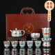 講茗堂999鎏純銀功夫茶具套裝送禮物品高檔領(lǐng)導長(cháng)輩退休喬遷退休教師節 10頭魚(yú)藻紋（茶壺）-次日達