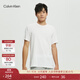 Calvin Klein內衣男士?jì)杉b簡(jiǎn)約舒適圓領(lǐng)ck純棉打底家居睡衣短袖T恤NP2153O WBI-太空黑/月光白 M