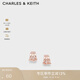CHARLES&KEITH圈定系列多層金屬時尚耳環(huán)女士生日禮物CK5-42120294 Rose Gold玫瑰金色
