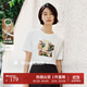 播商場(chǎng)同款Houzichao聯(lián)名T恤女松弛感寬松短袖BDR3YD1751 W10雪見(jiàn) M