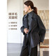 沫晗依美含羊毛雙面呢大衣2025冬季質(zhì)感氣質(zhì)風(fēng)衣式系帶翻立領(lǐng)外套