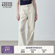 Teenie Weenie小熊女裝秋季簡(jiǎn)約休閑松弛闊腿褲長(cháng)褲時(shí)尚韓版寬松褲 白色 M (165)