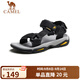 駱駝（CAMEL）戶(hù)外沙灘潮流平底休閑男士涼鞋子 A822162412 黑色 40