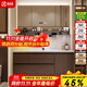 柏詩(shī)登實(shí)體店同款中古風(fēng)胡桃木陶瓷一體盆浴室柜衛生間洗手洗臉池洗漱臺 1.0米/陶瓷一體盆/豪華收納鏡柜
