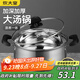 炊大皇湯鍋 304不銹鋼加厚 22cm小奶鍋煮面無涂層燉湯煲湯鍋