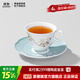 景德鎮陶瓷家用咖啡杯碟套裝中國色辦公室喝水杯下午茶具紅茶杯高檔禮物 玉蘭香紅茶單杯碟-朵花款