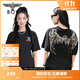 BOY LONDON【金翼鎖鏈】夏季短袖情侶款翅膀燙金潮牌圓領(lǐng)T恤N01918 黑色N01021經(jīng)典款 XL