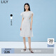 LILY【商場(chǎng)同款】夏新款女裝含真絲亞麻浪漫波點(diǎn)連衣裙小個(gè)子 601白色 S