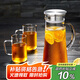 唯銘諾（WEIMINGNUO）冷水壺玻璃耐高溫家用大容量冰箱涼水壺果汁扎壺茶壺月亮把1.4L