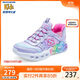 Skechers斯凱奇閃穿鞋商場(chǎng)同款兒童一腳蹬休閑鞋中大童愛(ài)心亮燈鞋303755L