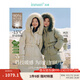 茵曼（INMAN）三防戶(hù)外羽絨服2024冬女裝新款狐貍毛連帽寬松中長(cháng)款外套上衣 淺灰白-中長(cháng)款 M