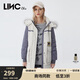 金羽杰冬季新潮羽絨派克服女中長(cháng)款大毛領(lǐng)連帽拼接羽絨服女士Y21806161