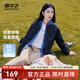 雪中飛新款時(shí)尚百搭經(jīng)典斜插大口袋防風(fēng)袖口保暖女士短款羽絨服女 黑色|8056 M /165/88A