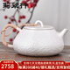 莉翠行 銀壺石瓢壺景舟999足銀泡茶壺功夫茶具手工一張打一體壺 188克220毫升雪花（食用級）