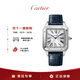 卡地亞(Cartier)山度士系列機械男表白盤皮帶33.9mmWSSA0032 禮物