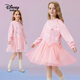 迪士尼寶寶（Disney Baby）女童裙子兒童連衣裙中大童裝春季網(wǎng)紗公主裙甜美舒適裙 粉紅 140