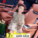皮爾卡丹（pierre cardin）童裝女童裙子春秋2025棉布磨毛寶寶森系甜美純棉碎花長袖連衣裙 杏色 90 尺碼1~2歲【 80-90cm】