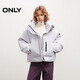 ONLY 2025冬季新款寬松三防落肩短款抽繩白鴨絨羽絨服女|125423056