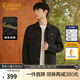 卡賓（CABBEEN）【千鳥(niǎo)格肌理】工裝夾克男2024秋季新款潮牌刺繡外套黑白高級 煤黑色01 L /175/50
