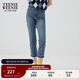 Teenie Weenie小熊女裝簡(jiǎn)約風(fēng)秋季雙排扣牛仔褲鉛筆褲小腳褲修身潮 中藍色 M (165)