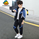 G.duck兒童裝男童秋裝套裝2026年新款秋季中大童秋款男孩帥氣春秋衣服潮 藍色 160 建議身高155cm