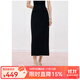 Mandy Zhang重工鑲鉆亮片花邊黑色醋酸半身裙女夏季氣質(zhì)通勤長(zhǎng)裙子 靜謐黑-半裙 M