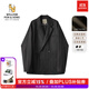 William fox&sons威廉?？怂狗瞒淦そq小西服男輕商務(wù)復古寬松易打理便西休閑西裝男 黑色（雙排扣） XL /52