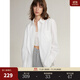 ELLE白色高級感寬松長(cháng)袖襯衫女2025秋季新款通勤風(fēng)氣質(zhì)小眾上衣 白色 S