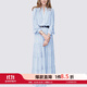 MeetMetro瑪依爾法式仙女連衣裙女2025秋新款高端氣質(zhì)純欲風(fēng)裙子禮服長(cháng)裙 淺藍【現貨】 M