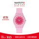 斯沃琪（Swatch）瑞士手表 Skin超薄漸變 生日禮物 男女石英表 炫光粉彩 SS08P110