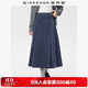 佐丹奴裙子女秋冬純棉燈芯絨復古a字裙大擺半身長(cháng)裙13465865