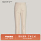 GANT甘特春夏新款女士時(shí)尚通勤中腰緊身及踝休閑褲|4150237 233燕麥色 36