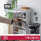 霜山廚房調料置物架油鹽醬醋收納架可磁吸翻蓋式多功能窄邊放置架 【翻蓋式】長(cháng)38*寬16.3*高49.2cm