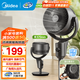 美的（Midea）空氣循環(huán)扇電風扇家用落地扇空調(diào)伴侶輕音節(jié)能臺扇搖頭宿舍電扇換氣扇 【99.9%抗菌率】2025重磅新品GAI24KL