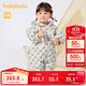 巴拉巴拉童裝寶寶外出連體衣羽絨服新生兒哈衣嬰兒冬裝萌男童女童兒童 咖色調00355-白鴨絨 80 cm-充絨量93g